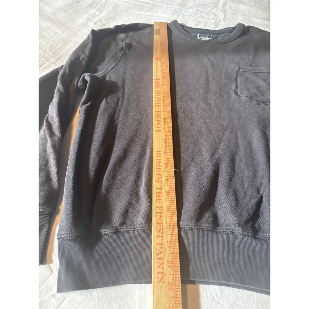 J. Crew Sweatshirt Mens Large Gray  Pocket Crewneck Pullover